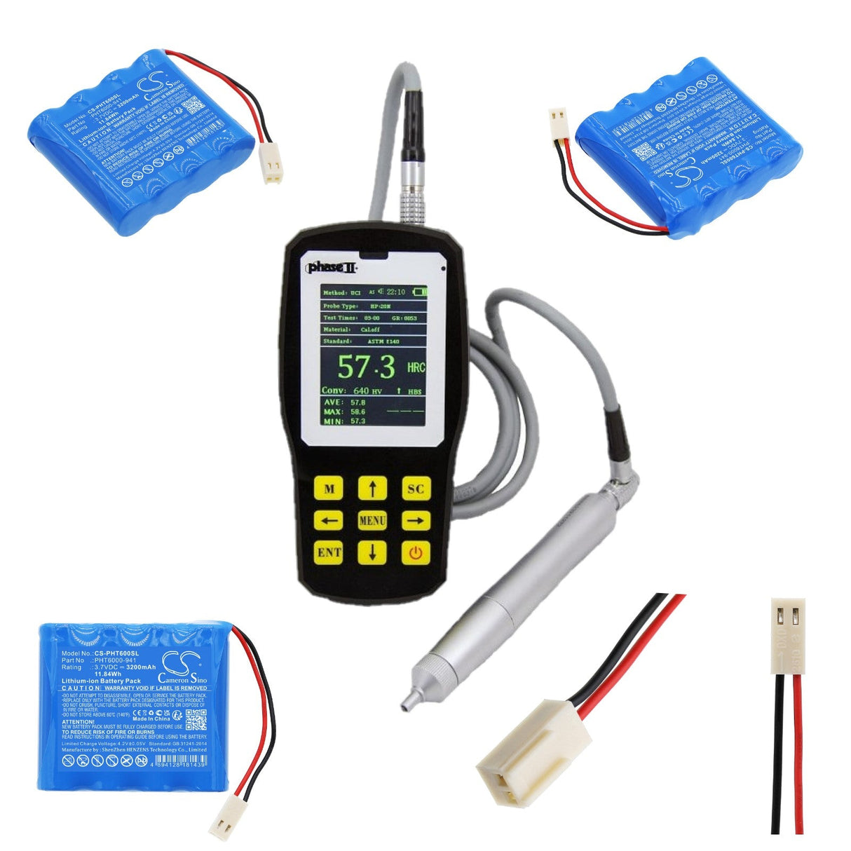 3,7V, Li-ion, 3200mAh, Batterie d'équipement compatible avec Phase, Pht6000-941, Phase II, Pht6000, 11,84Wh Équipement, Enquête, Test Cameron Sino Technology Limited