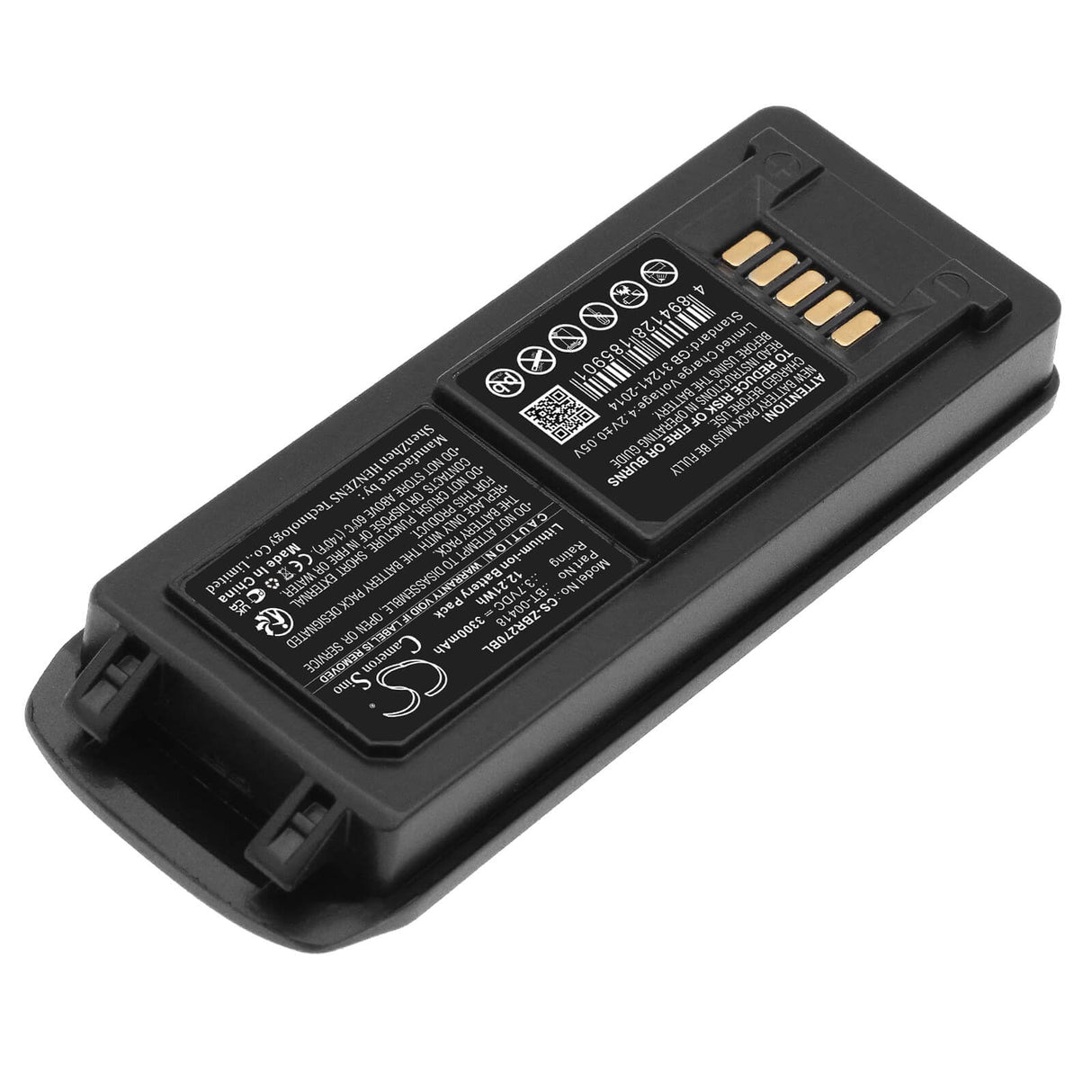 3.7v, Li-ion, 3300mah, Barcode Scanner Battery Fits Zebra, Mc2200, Mc2700, 12.21wh Barcode Scanner Cameron Sino Technology Limited