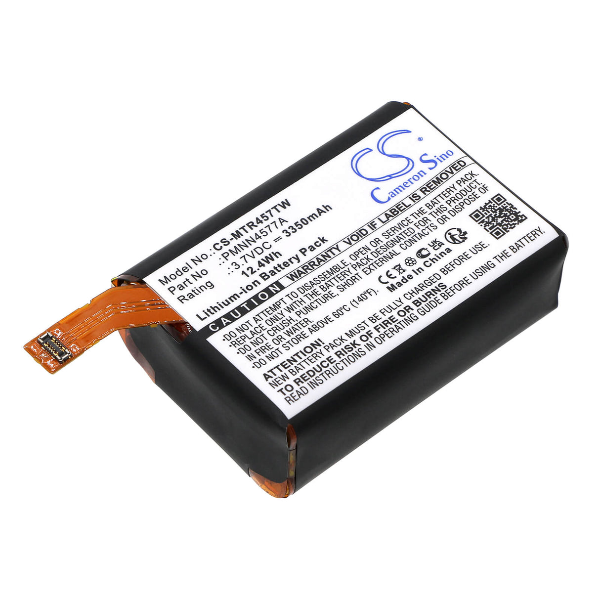 3.7V, Li-ion, 3350mAh,Two-Way Radio Battery fits Motorola PMNN4577A, 12.4Wh Two-Way Radio Cameron Sino Technology Limited