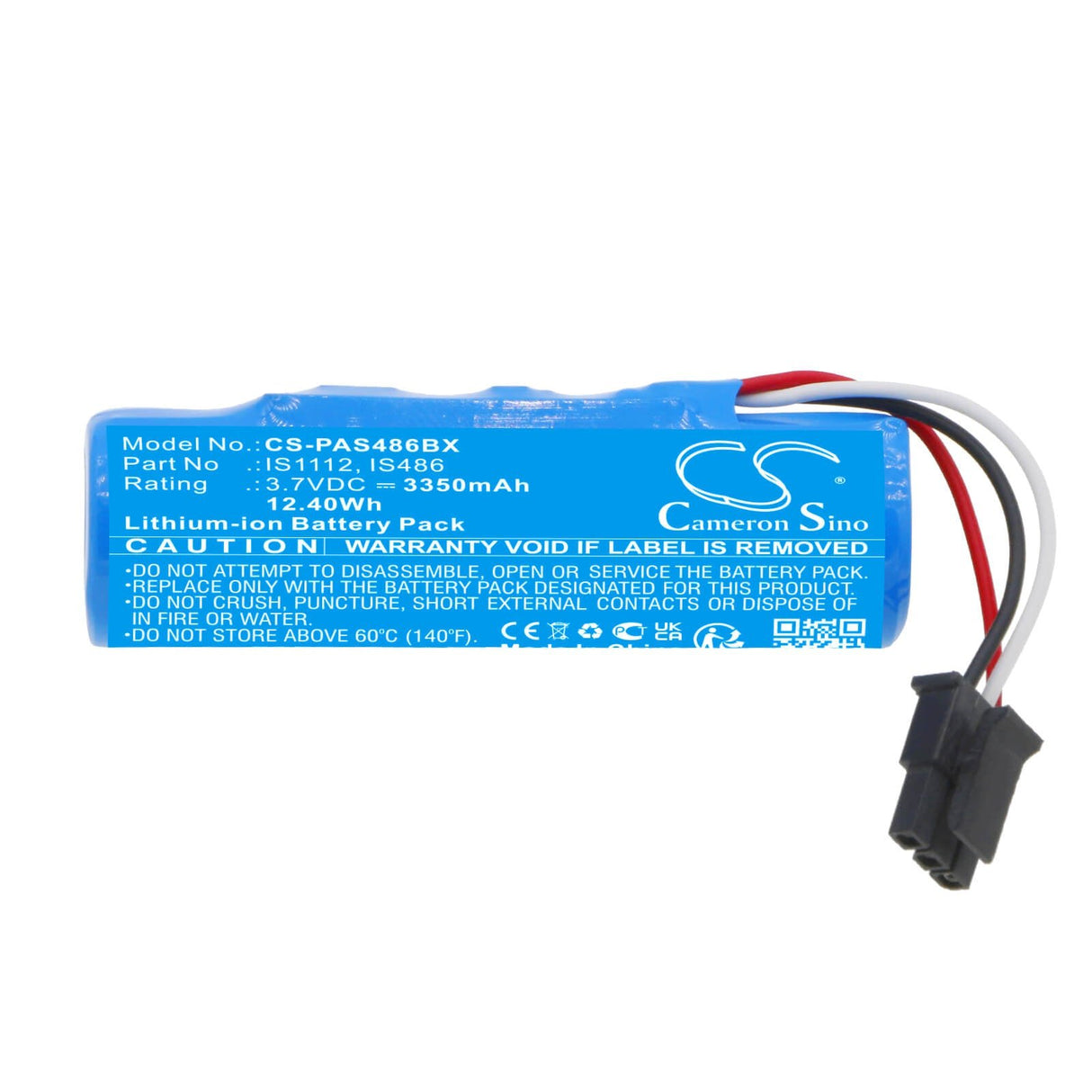 3,7V, Li-ion, 3350mAh, Batterie de terminal de paiement compatible Pax, Is1112, S920, 12,40Wh Terminal de paiement Cameron Sino Technology Limited