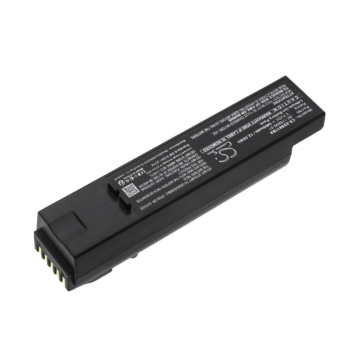3,7V, Li-ion, 3400mAh, batterie de scanner de codes-barres compatible avec Zebra, Ds8100, Ds8170, 12,58Wh Scanner de codes-barres Cameron Sino Technology Limited