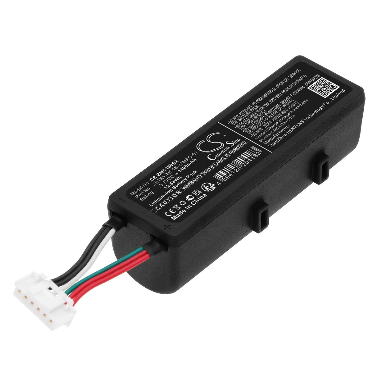 3.7v, Li-ion, 3400mah, Barcode scanner battery Fits Zebra Mc18, Mc18n0, 12.58wh Barcode Scanner Cameron Sino Technology Limited