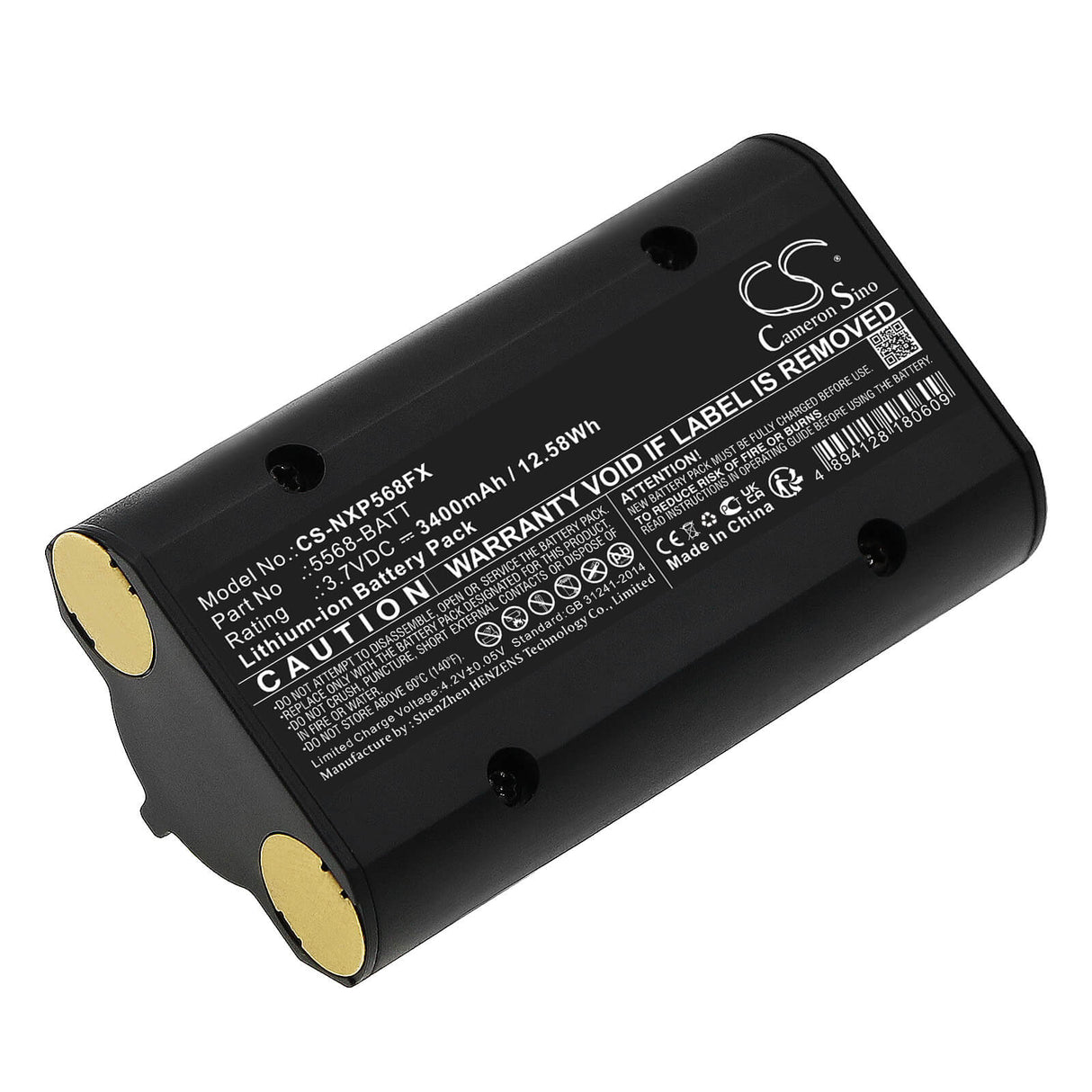3.7V, Li-ion, 3400mAh, Flashlight battery fits Nightstick, 5568-batt, 5566, 5568, 12.58Wh Flashlight Cameron Sino Technology Limited