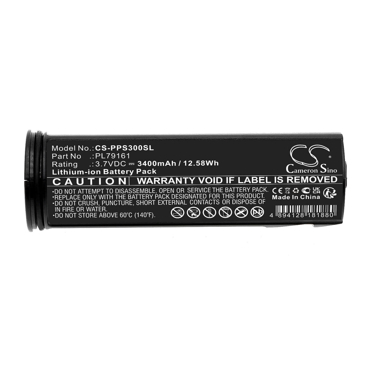 3,7V, Li-ion, 3400mAh, Batterie de télescope compatible avec Pulsar, Aps 3, Axion Xm, Axion Xq, 12,58Wh Télescope Cameron Sino Technology Limited