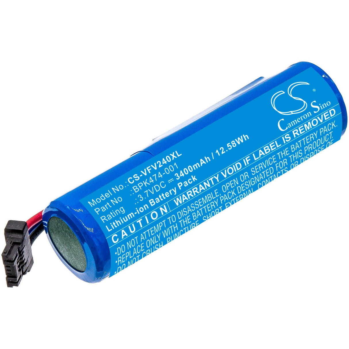 3,7V, Li-ion, 3400mAh, batterie pour terminal de paiement compatible avec Verifone, Bpk474-001, 3gbwc, V240m Plus, 12,58Wh Terminal de paiement Cameron Sino Technology Limited