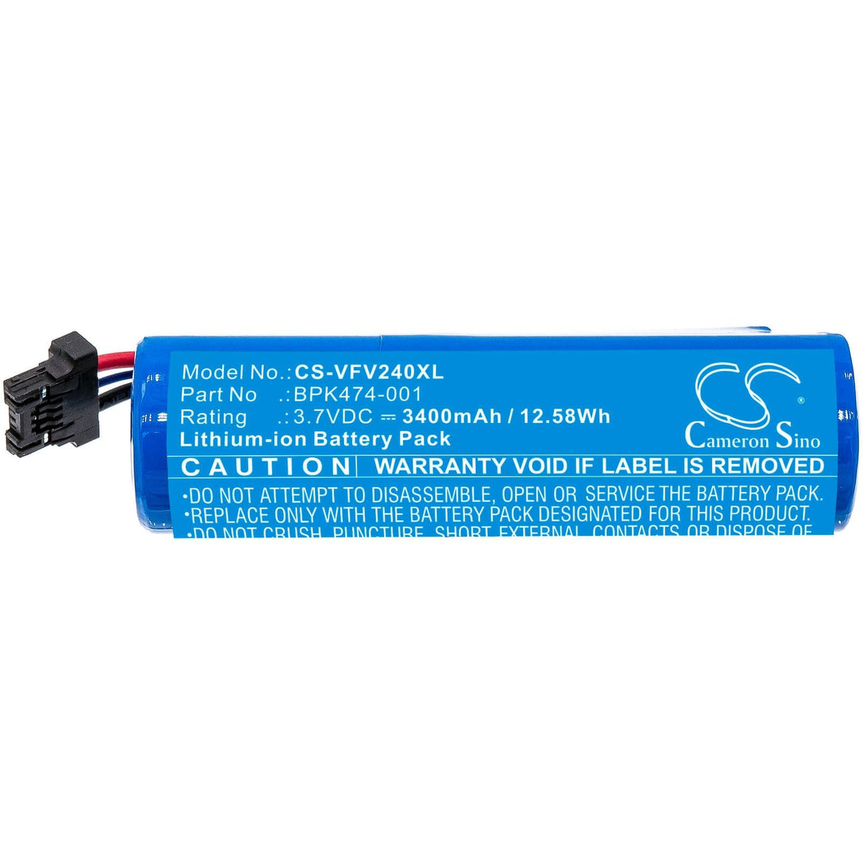 3,7V, Li-ion, 3400mAh, batterie pour terminal de paiement compatible avec Verifone, Bpk474-001, 3gbwc, V240m Plus, 12,58Wh Terminal de paiement Cameron Sino Technology Limited