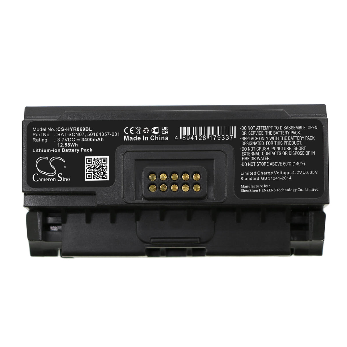 3.7v, Li-ion, 3400mah, Barcode Scanner Battery Fits Zebra 8690i Wearable Rfid Mini, 12.58wh Barcode Scanner Cameron Sino Technology Limited