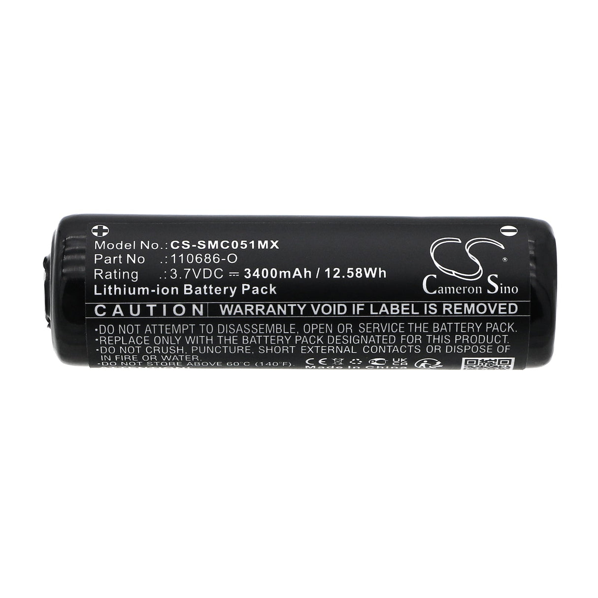 3.7V, Li-ion, 3400mAh, Medical battery fits Somno Medics, 110686-o, Somnoscreen Type Ssc051, 12.58Wh Medical Cameron Sino Technology Limited (Medical)