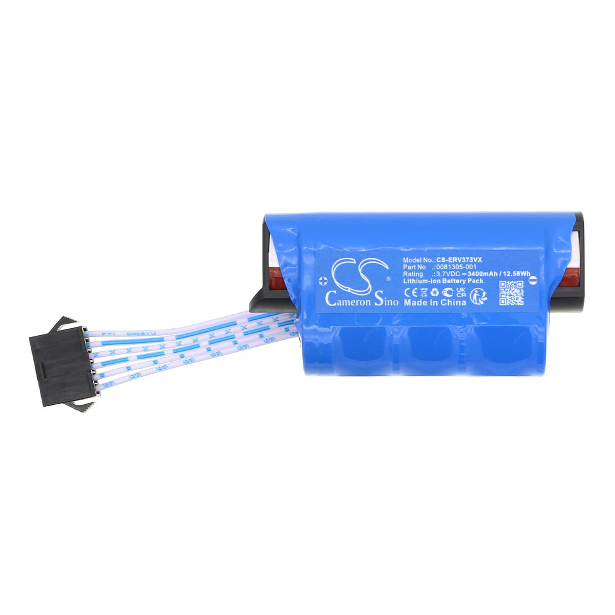 3.7V, Li-ion, 3400mAh, Vacuum battery fits Shark, Cordless Rechargeable Hard Flo, V3700c, 12.58Wh Vacuum Cameron Sino Technology Limited