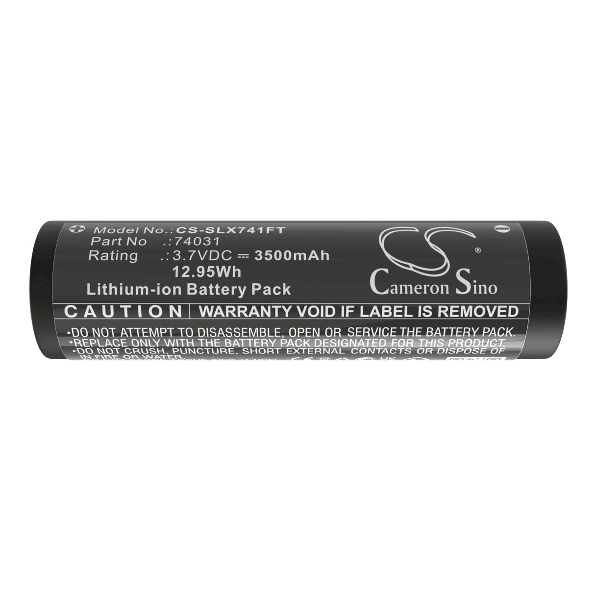 3.7V, Li-ion, 3500mAh, Flashlight battery fits Streamlight, 74000, Junior Luxeon, Protac Hl Usb, 12.95Wh Flashlight Cameron Sino Technology Limited