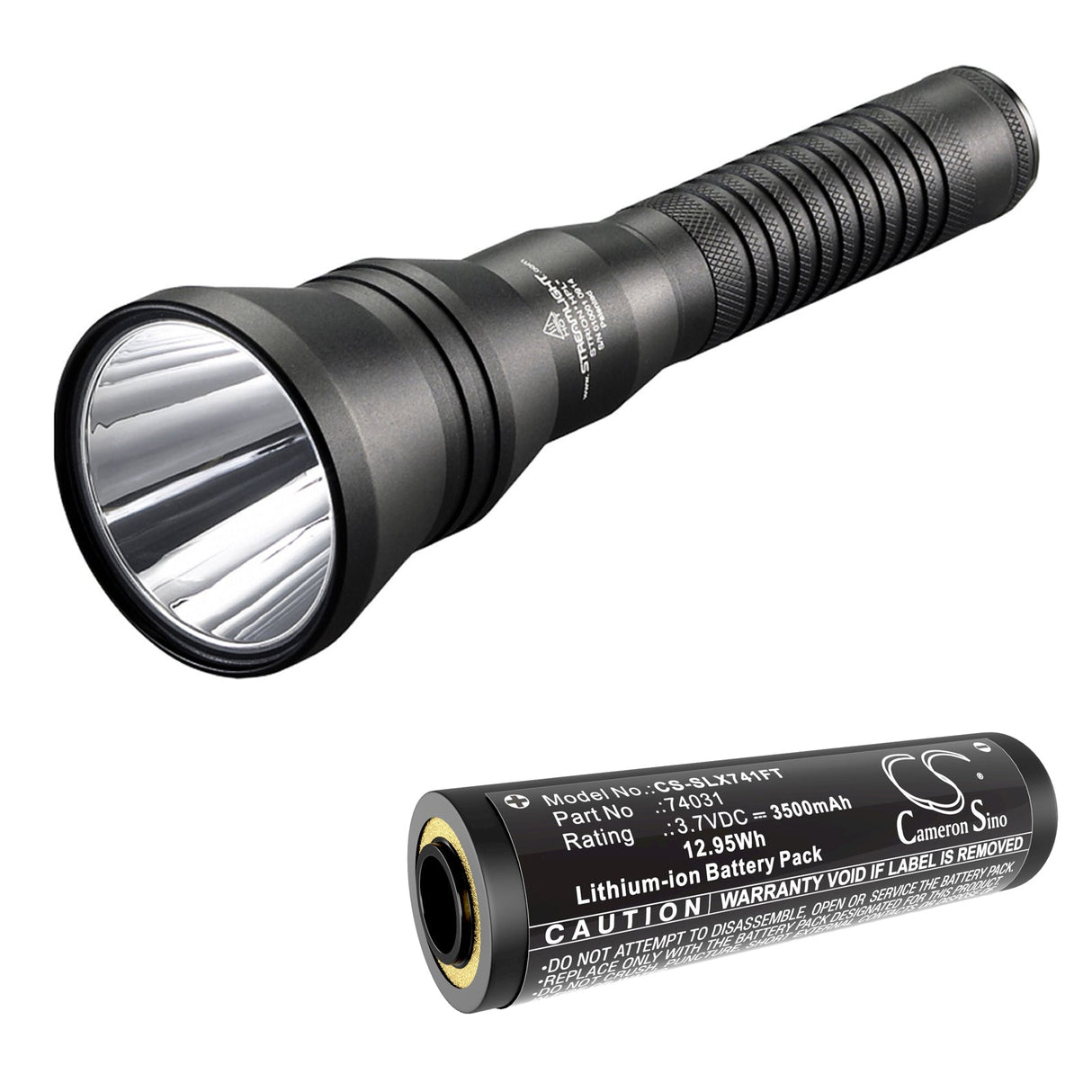 3.7V, Li-ion, 3500mAh, Flashlight battery fits Streamlight, 74000, Junior Luxeon, Protac Hl Usb, 12.95Wh Flashlight Cameron Sino Technology Limited