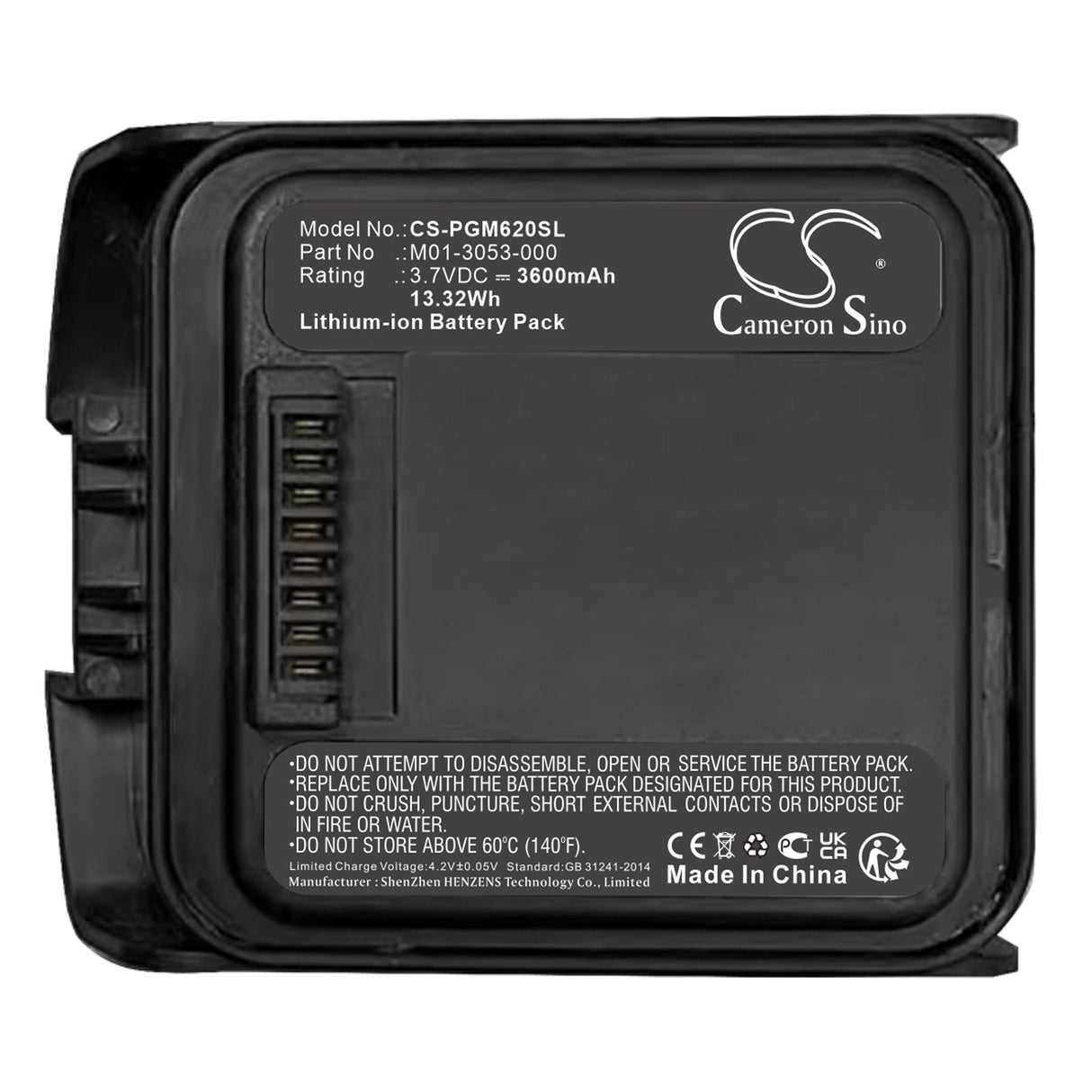 3.7V, Li-ion, 3600mAh, Equipment Battery fits Microrae, Pgm-6208, Pgm-6228, 13.32Wh Equipment, Survey, Test Cameron Sino Technology Limited