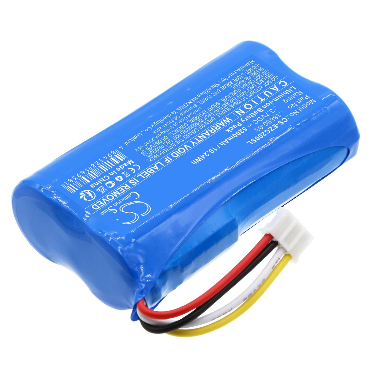 3,7v, Li-ion, 5200mah, Batterie de caméra de sécurité domestique compatible avec Ezviz, Db2c, 19,24wh Caméra de sécurité domestique Cameron Sino Technology Limited