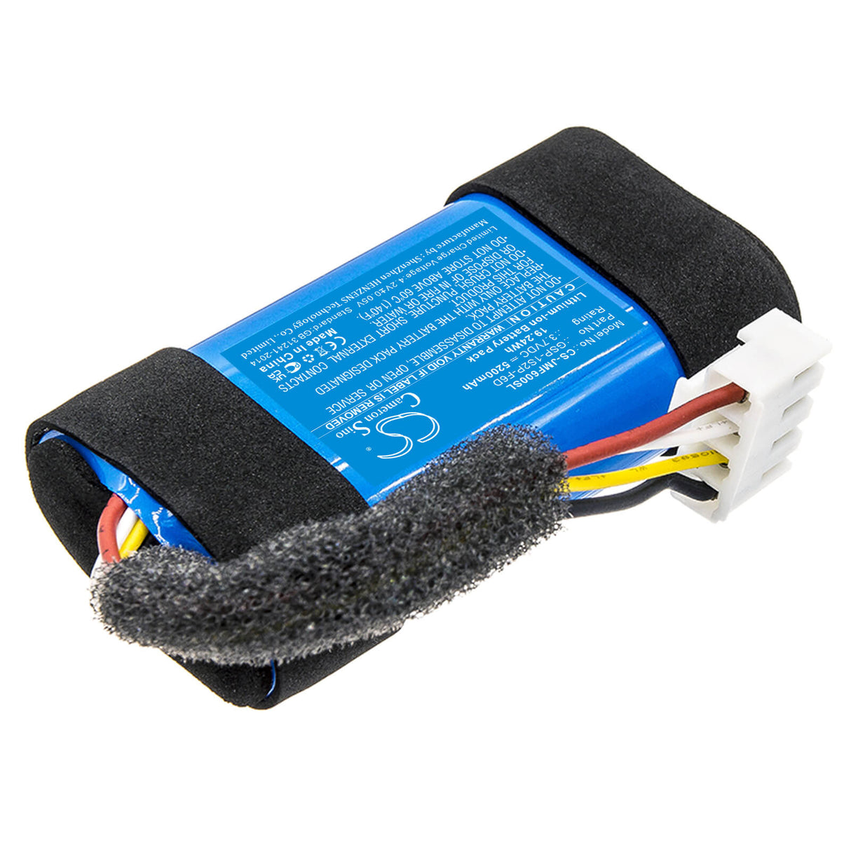 3,7V, Li-ion, 5200mAh, Batterie de haut-parleur compatible avec Jbl, Flip 6, Jblflip6bluam, 19,24Wh Haut-parleur Cameron Sino Technology Limited