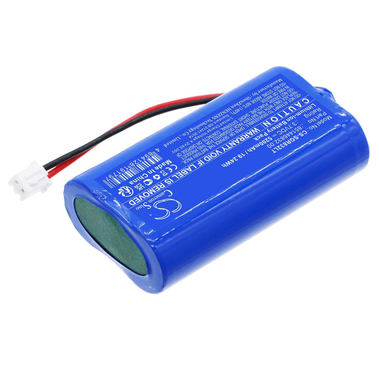 3.7V, Li-ion, 5200mAh, Led Desk Lamp battery fits Sigor, 851446832, Nuindie, Nuindie Mini, 19.24Wh Portable Led Desk Lamp Cameron Sino Technology Limited