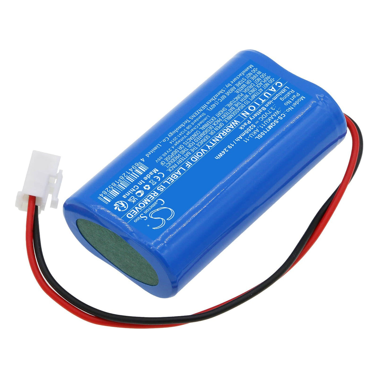 3.7v, Li-ion, 5200mah, Batterie compatible avec Sonel, Pqm-700, Pqm-702, 19.24wh Équipement, Enquête, Test Cameron Sino Technology Limited