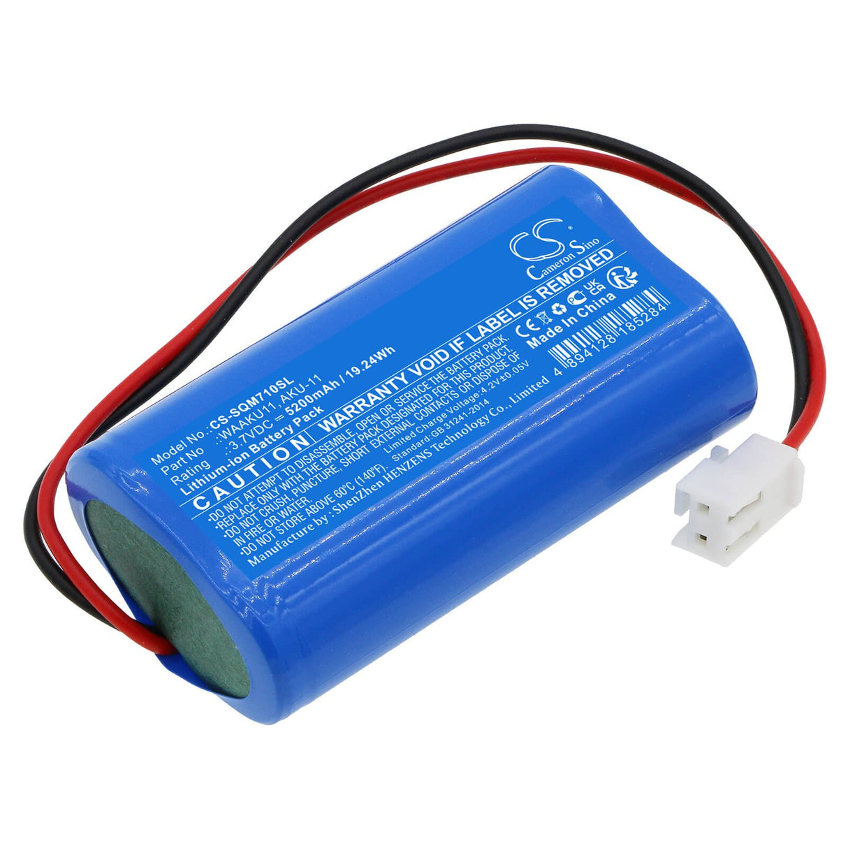 3.7v, Li-ion, 5200mah, Batterie compatible avec Sonel, Pqm-700, Pqm-702, 19.24wh Équipement, Enquête, Test Cameron Sino Technology Limited
