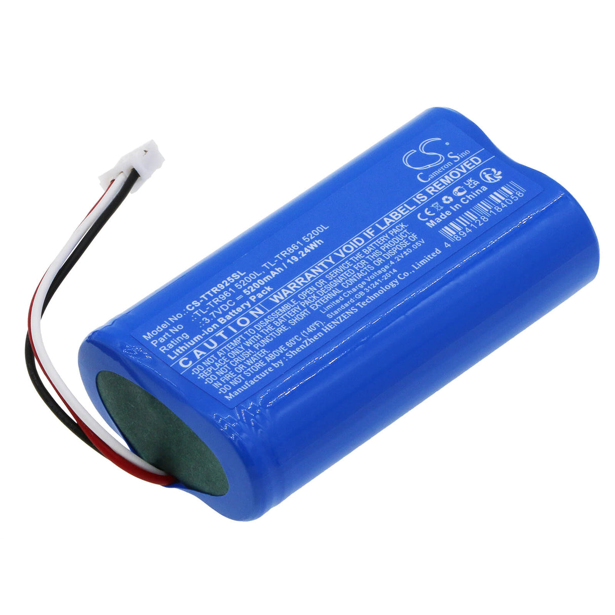 3.7V, Li-ion, 5200mAh, batterie Hotspot compatible avec Tp-link, Tl-tr861 5200l, Tl-tr961 5200l, 19.24Wh Hotspot Cameron Sino Technology Limited