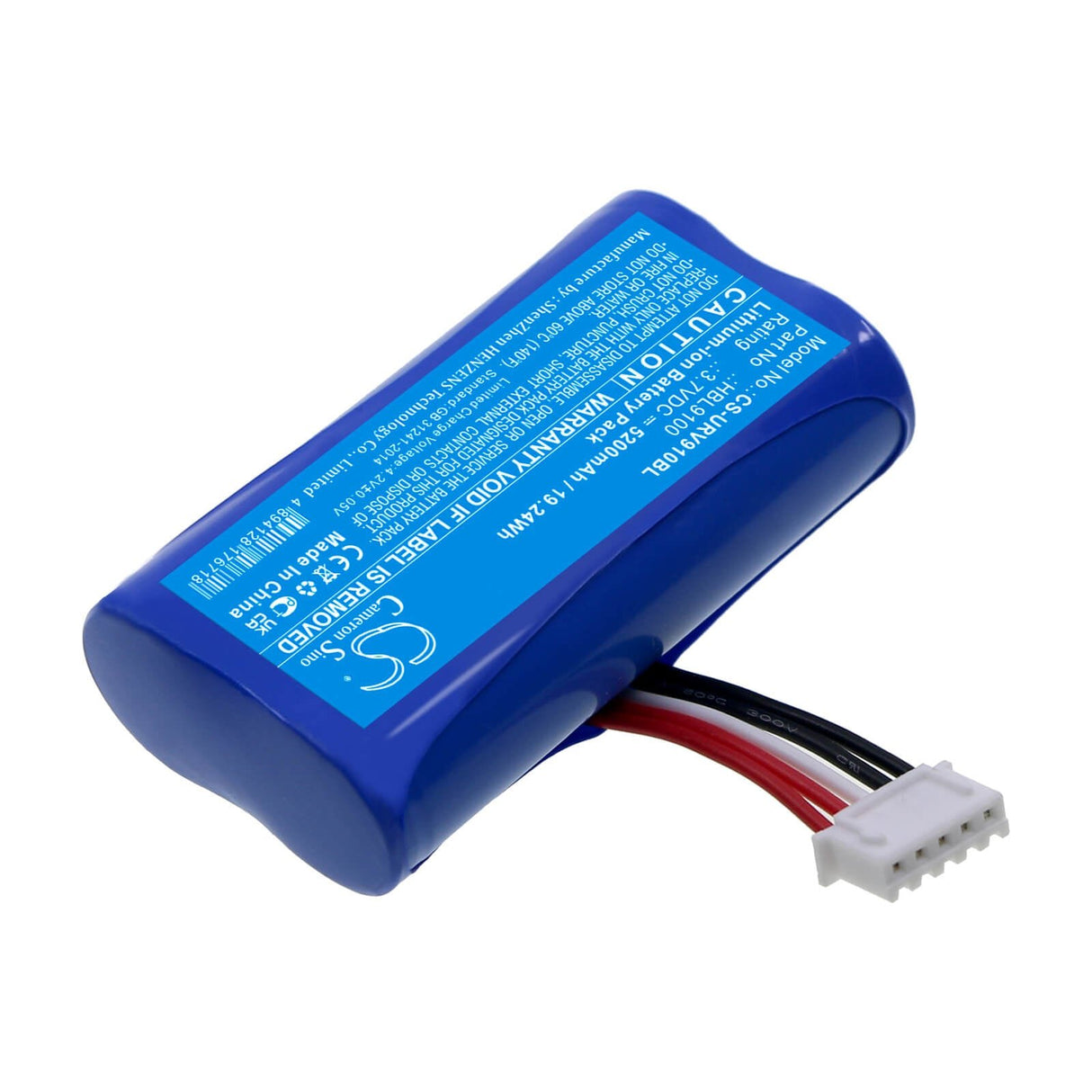 3,7v, Li-ion, 5200mah, Batterie de scanner de code-barres compatible avec Urovo, I9100, 19,24wh Scanner de code-barres Cameron Sino Technology Limited