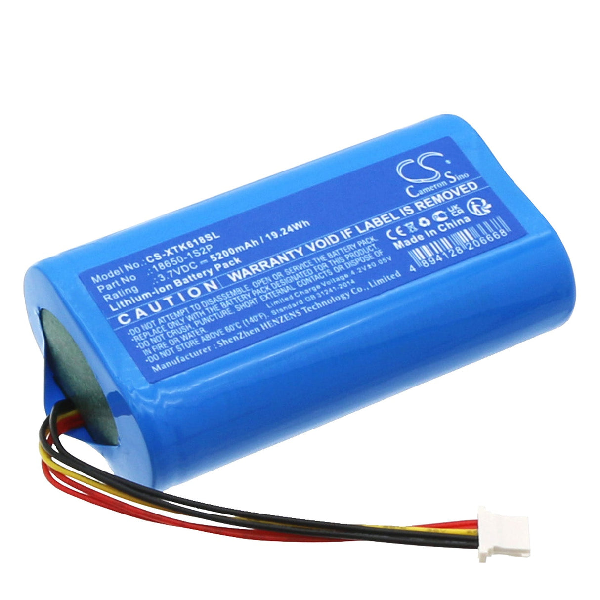3.7V, Li-ion, 5200mAh Diagnostic Scanner Battery fits Xtool, Inplus Ik618 Automotive Key Pr, 19.24Wh Diagnostic Scanner Cameron Sino Technology Limited