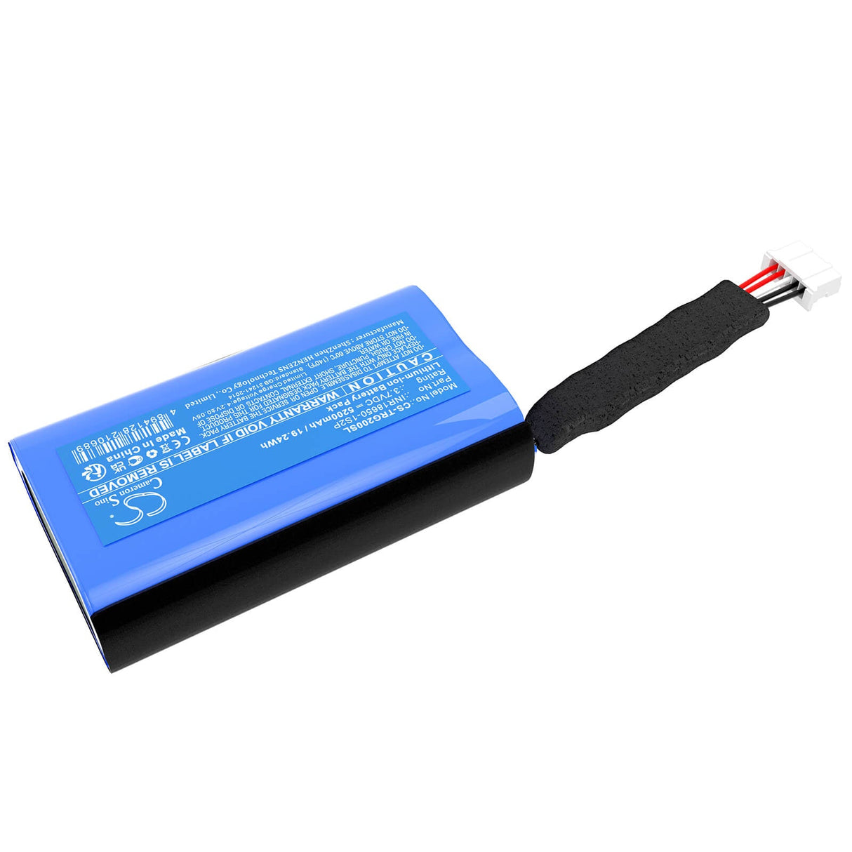 3.7V, Li-ion, 5200mAh, Batterie de haut-parleur compatible avec Teufel, Rockster Go 2, 19.24Wh Haut-parleur Cameron Sino Technology Limited
