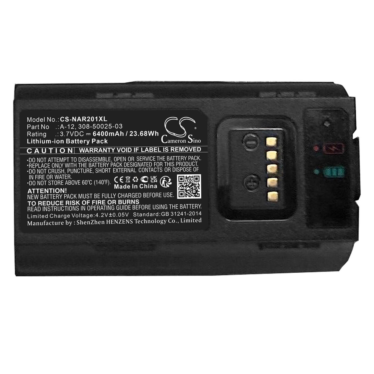 3.7v, Li-ion, 6400mah, Battery Fits Arlo, Avd2001, Essential Smart Wired Video Do, 23.68wh Home Security Camera Cameron Sino Technology Limited