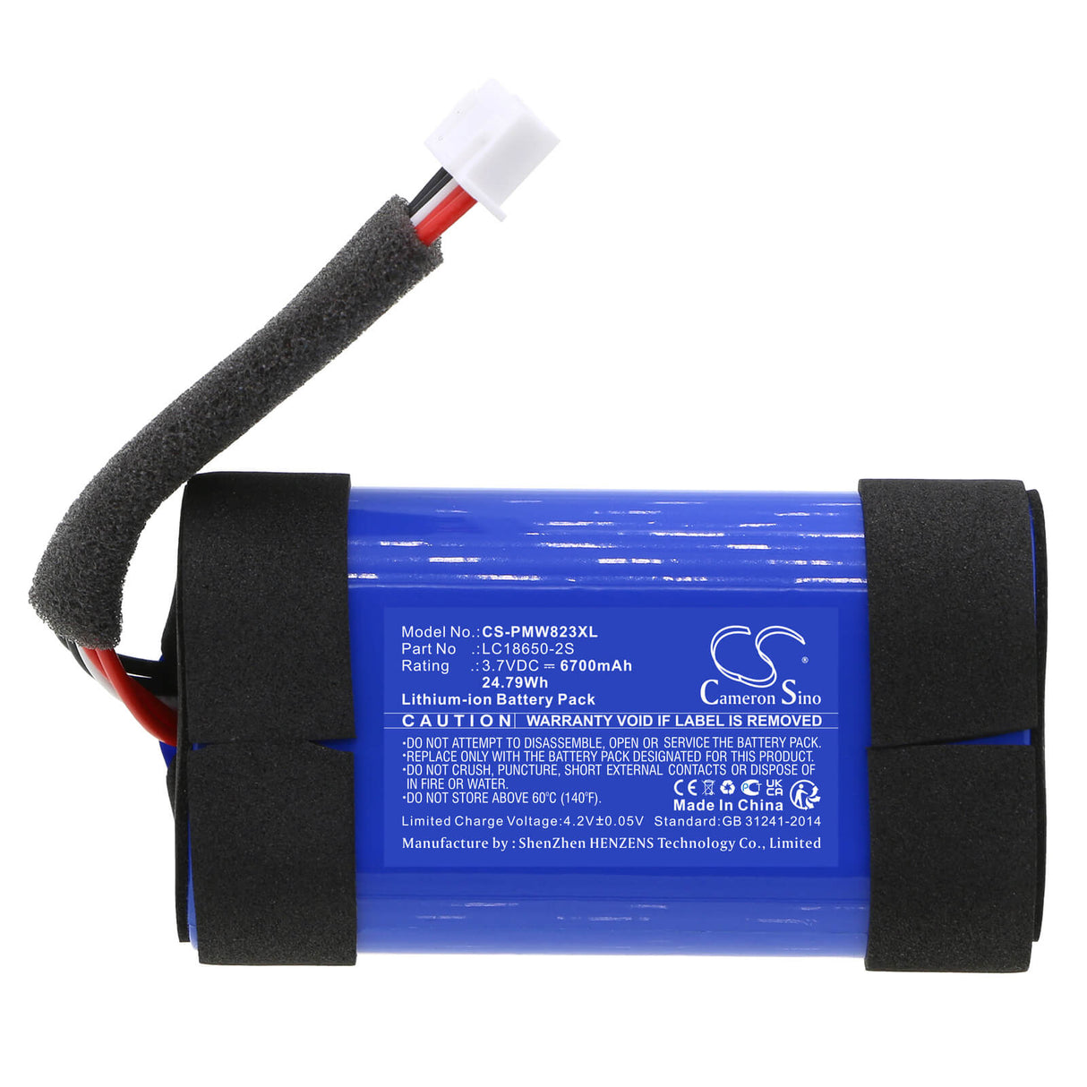 3.7V, Li-ion, 6700mAh, batterie numérique DAB convient à Pure, Lc18650-2s, 82300506, Woodland, 24.79Wh DAB Digital Cameron Sino Technology Limited