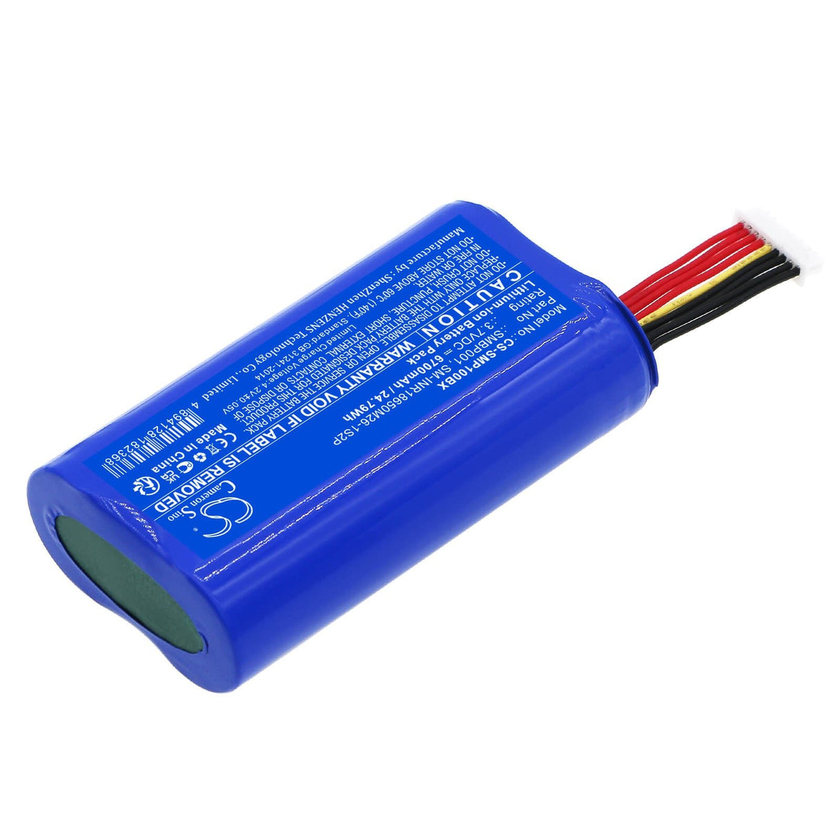3,7V, Li-ion, 6700mAh, batterie de terminal de paiement compatible avec Sunmi, Smbp001, P1, V1s, 24,79Wh Terminal de paiement Cameron Sino Technology Limited