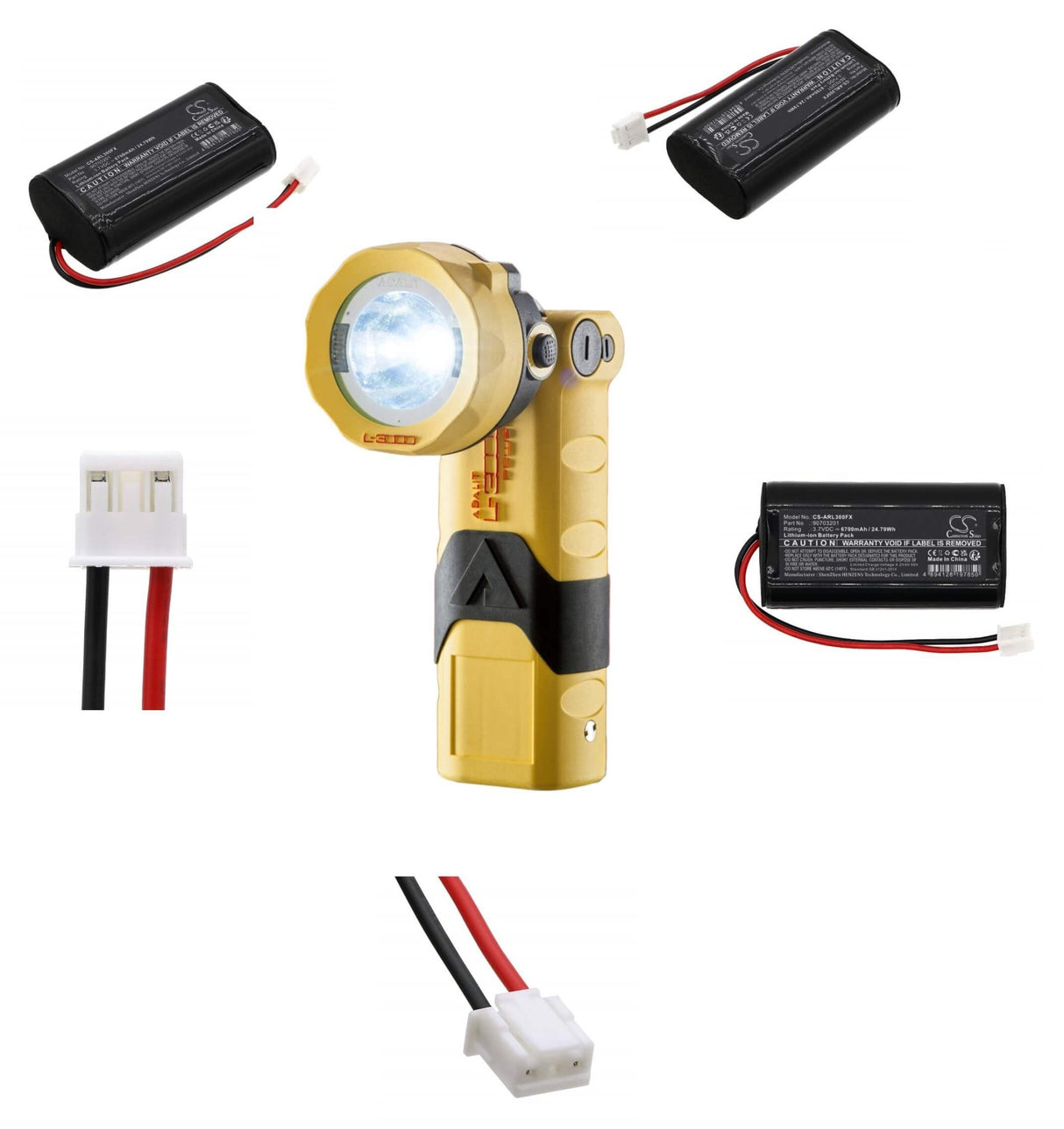 3.7V, Li-ion, 6700mAh, Batterie de lampe de poche compatible avec Adaro, 90703201, Adalit L-3000, Adalit L-3000 Power, 24.79Wh Lampe de poche Cameron Sino Technology Limited