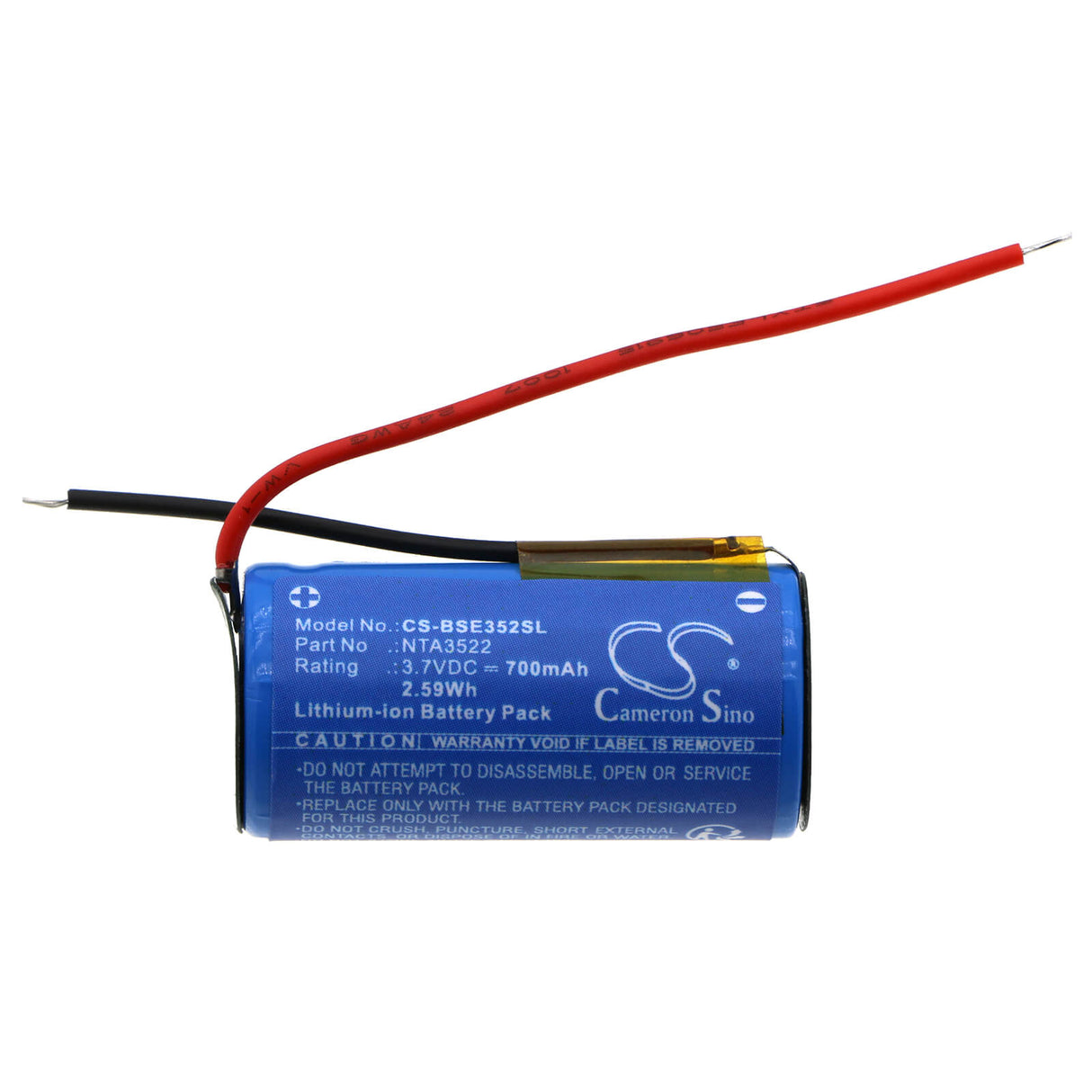 3.7V, Li-ion, 700mAh, Headset battery fits Bose, Nta3522, 423729, Soundsport Free Charging Case, 2.59Wh Wireless Headset Cameron Sino Technology Limited