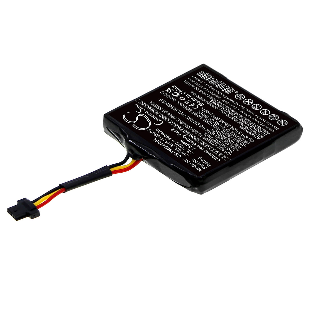 3,7V, Li-ion, 700mAh, batterie GPS compatible avec Tomtom, Aha11108003, Star 40, Star 40 Euro, 2,59Wh GPS, Navigator Cameron Sino Technology Limited