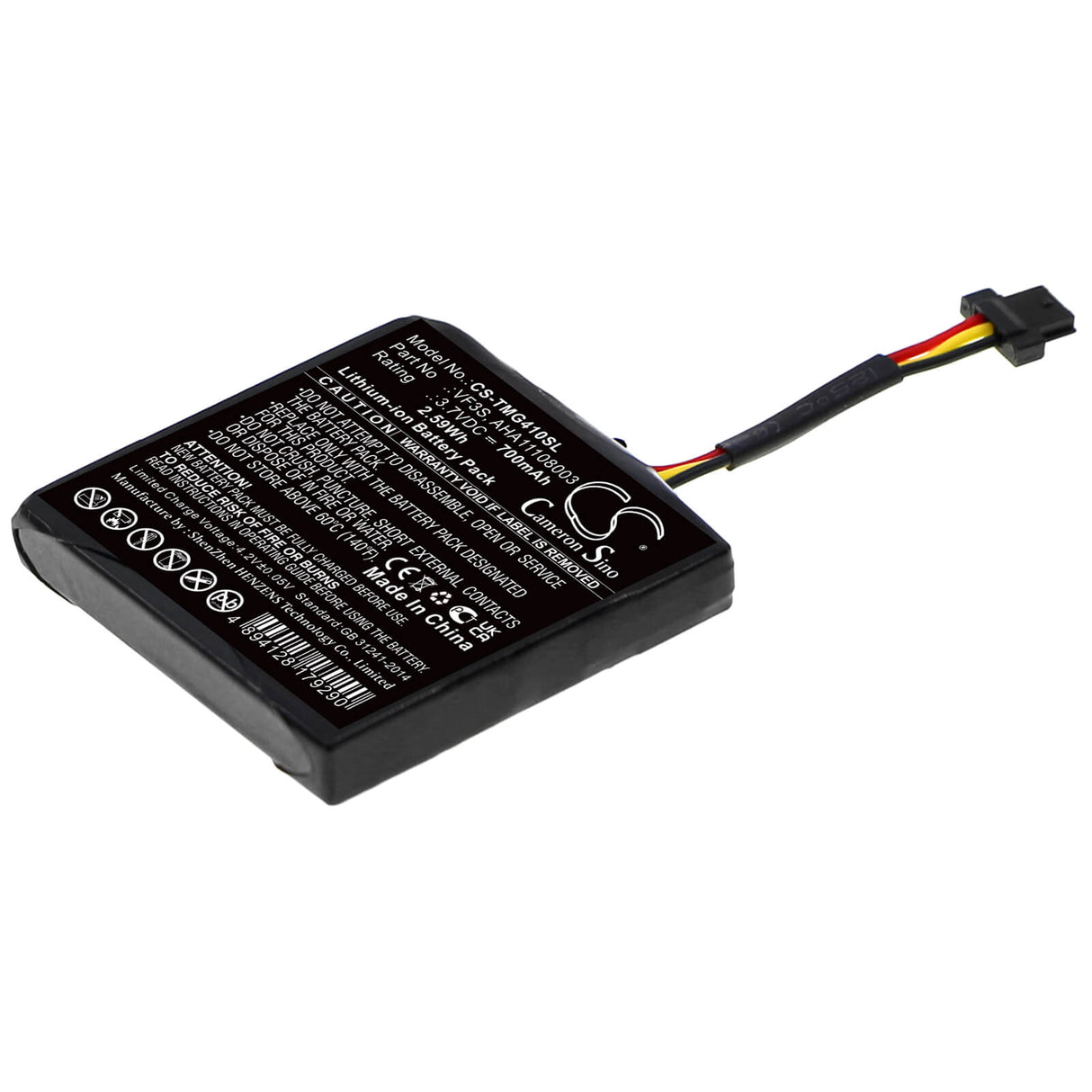3,7V, Li-ion, 700mAh, batterie GPS compatible avec Tomtom, Aha11108003, Star 40, Star 40 Euro, 2,59Wh GPS, Navigator Cameron Sino Technology Limited