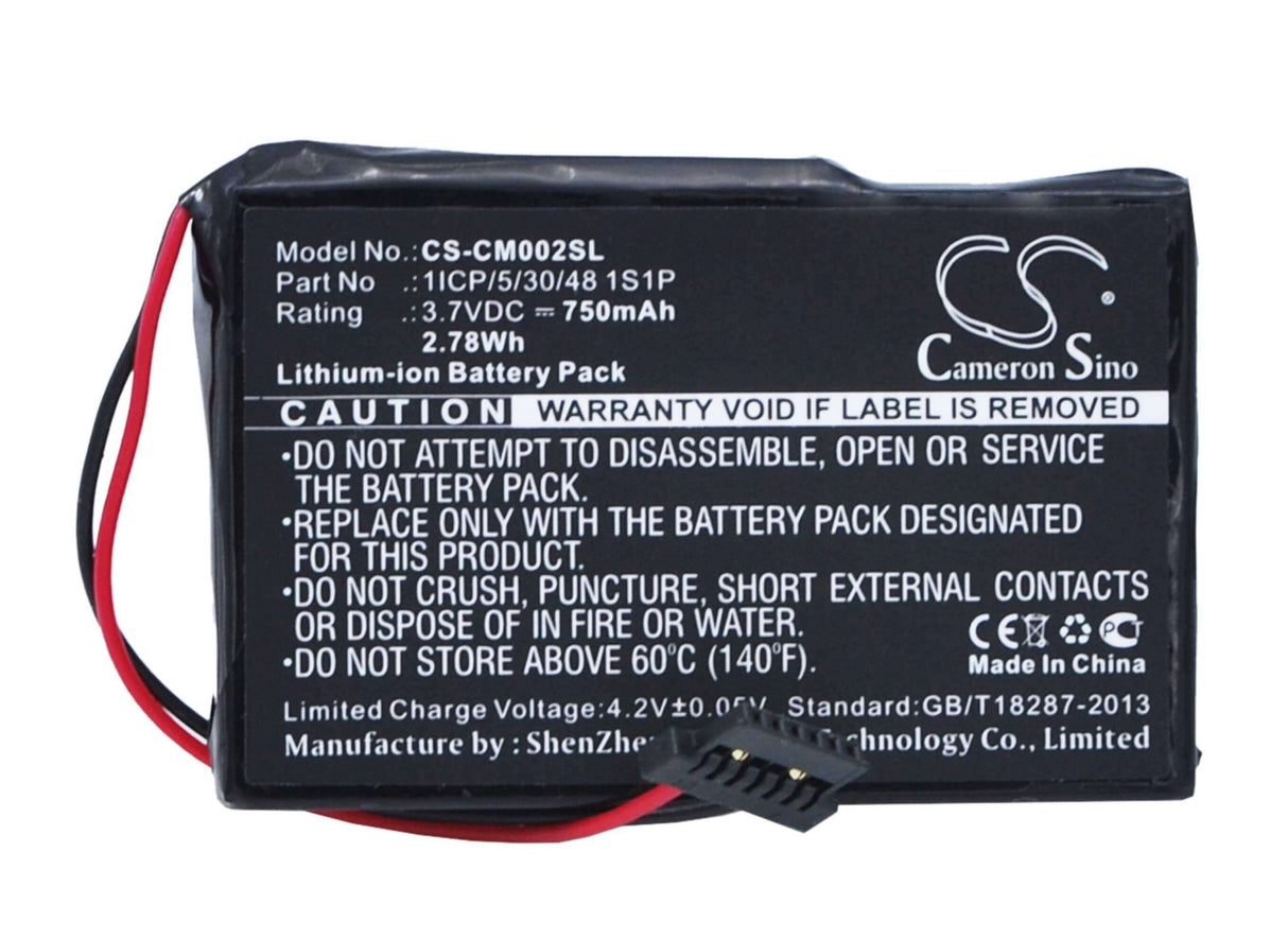 3,7V, Li-ion, 750mAh, Pack de batteries compatible avec Pack de batteries personnalisé, 1icp/5/30/48 1s1p, 2,775Wh Pack de batteries Cameron Sino Technology Limited