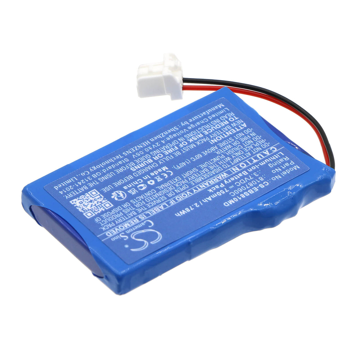 3.7V, Li-ion, 750mAh, Batterie médicale compatible avec Exogen, 81087060c, Stimulateur osseux, 2.78Wh Technologie médicale Cameron Sino Limited (Médical)