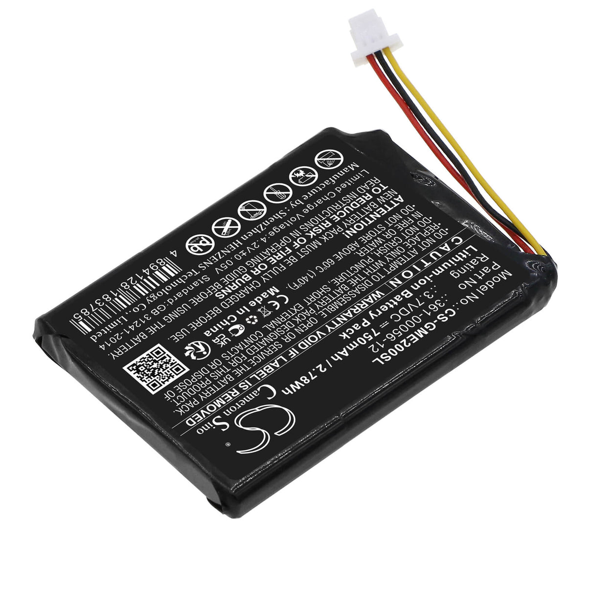 3,7V, Li-ion, 750mAh, batterie GPS compatible Garmin, 361-00056-12, Dezl Otr700, Edge Explore 2, 2,78Wh GPS, Navigator Cameron Sino Technology Limited