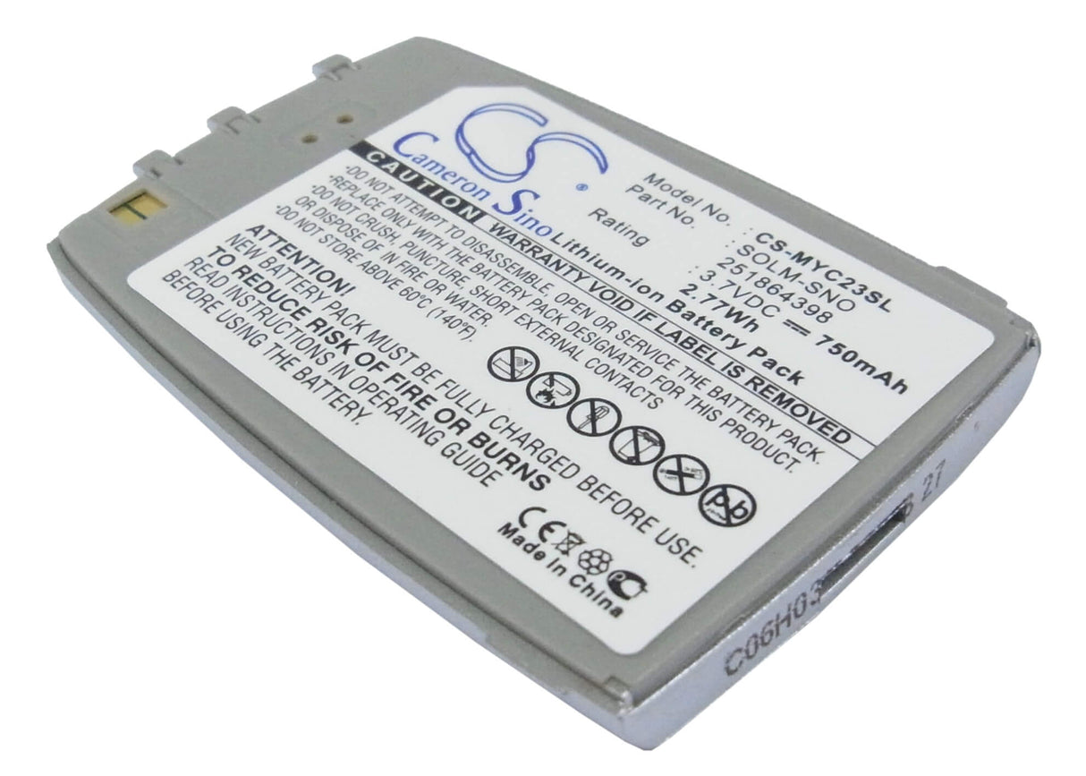 3.7V, Li-ion, 750mAh, SmartPhone battery fits Sagem, 251864398, Myc23, Myc2-3, 2.78Wh Mobile, SmartPhone Cameron Sino Technology Limited (Suspended)