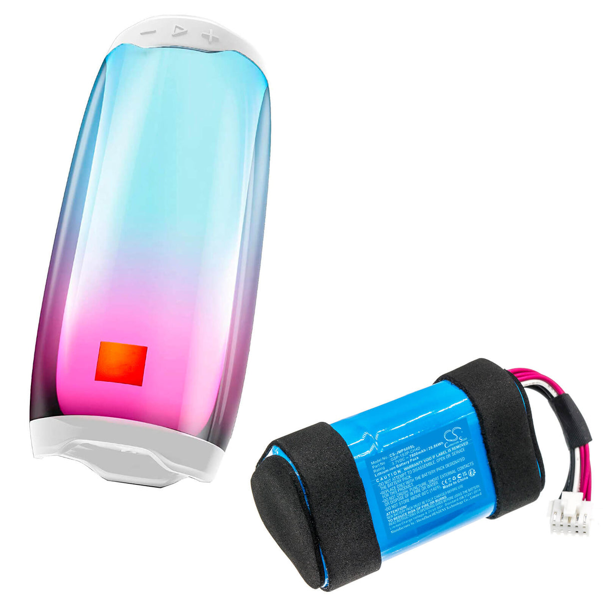3.7V, Li-ion, 7800mAh, Speaker battery fits Jbl, Pulse 5, 28.86Wh Speaker Cameron Sino Technology Limited