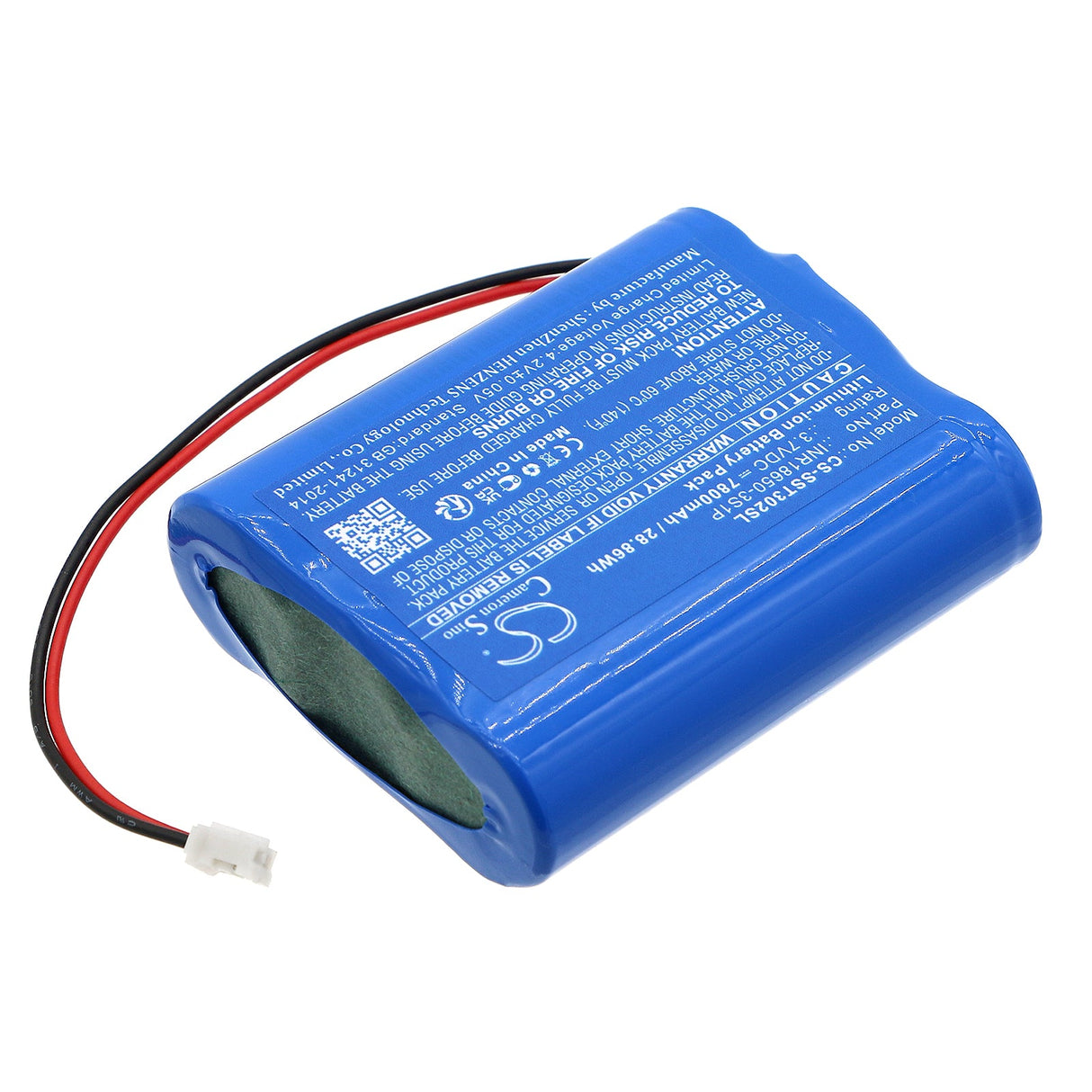 3,7V, Li-ion, 7800mAh, Batterie de miroir cosmétique compatible avec Simplehuman, Bt1080, St3024, ST3002, 28,86Wh Miroir cosmétique Cameron Sino Technology Limited