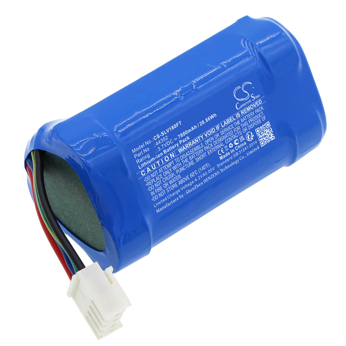 3.7V, Li-ion, 7800mAh, Flashlight battery fits Streamlight, 44352, Vulcan 180 Haz Lo, 28.86Wh Flashlight Cameron Sino Technology Limited