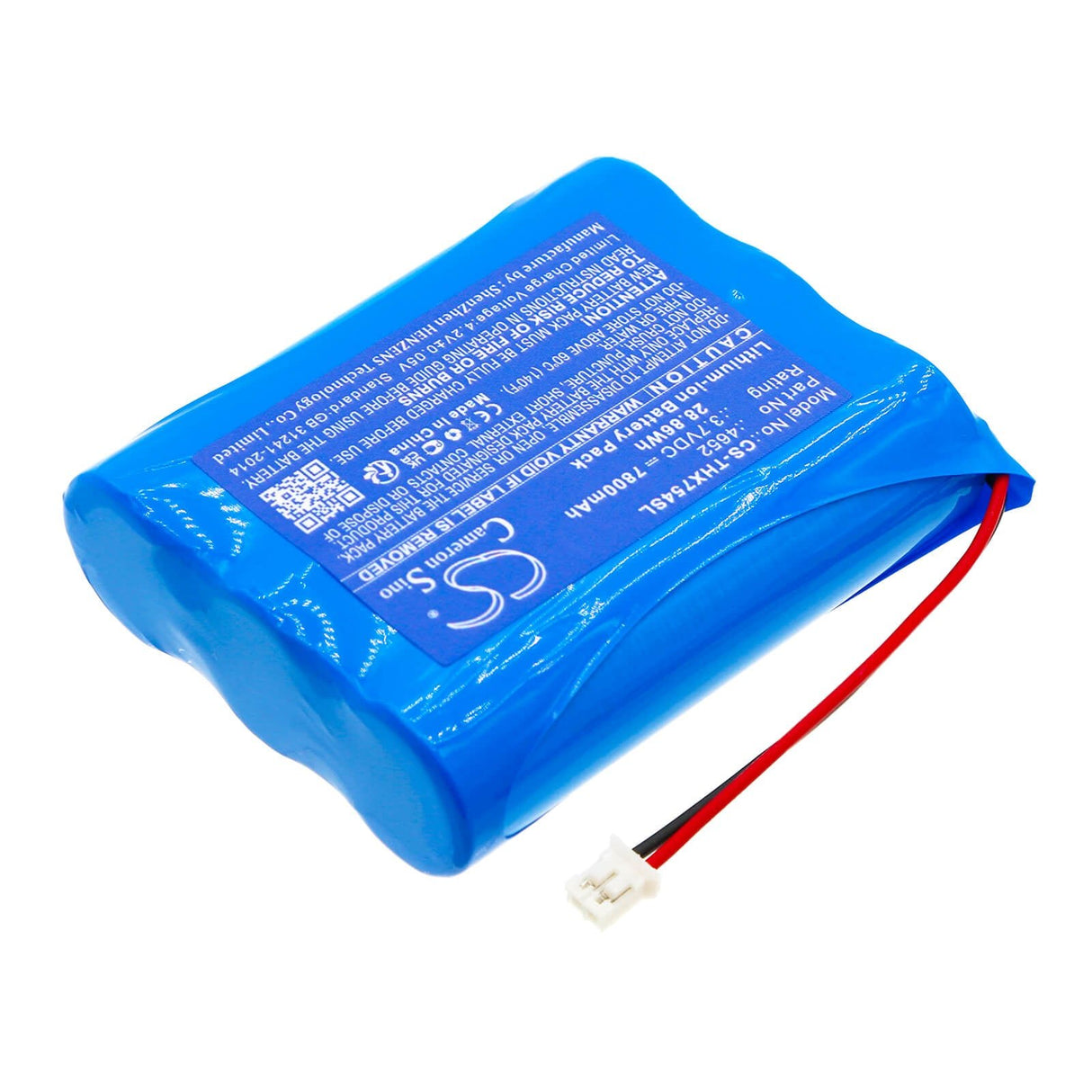 3.7v, Li-ion, 7800mah, Batterie de caméra de sécurité compatible avec Technaxx, 4648, Sender Tx-75, 28.86wh Caméra de sécurité domestique Cameron Sino Technology Limited