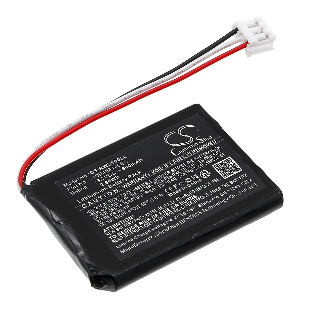 3.7V, Li-ion, 800mAh, Amplifier battery fits Red Witch, Seven Sisters, Violetta Delay, 2.96Wh Amplifier Cameron Sino Technology Limited