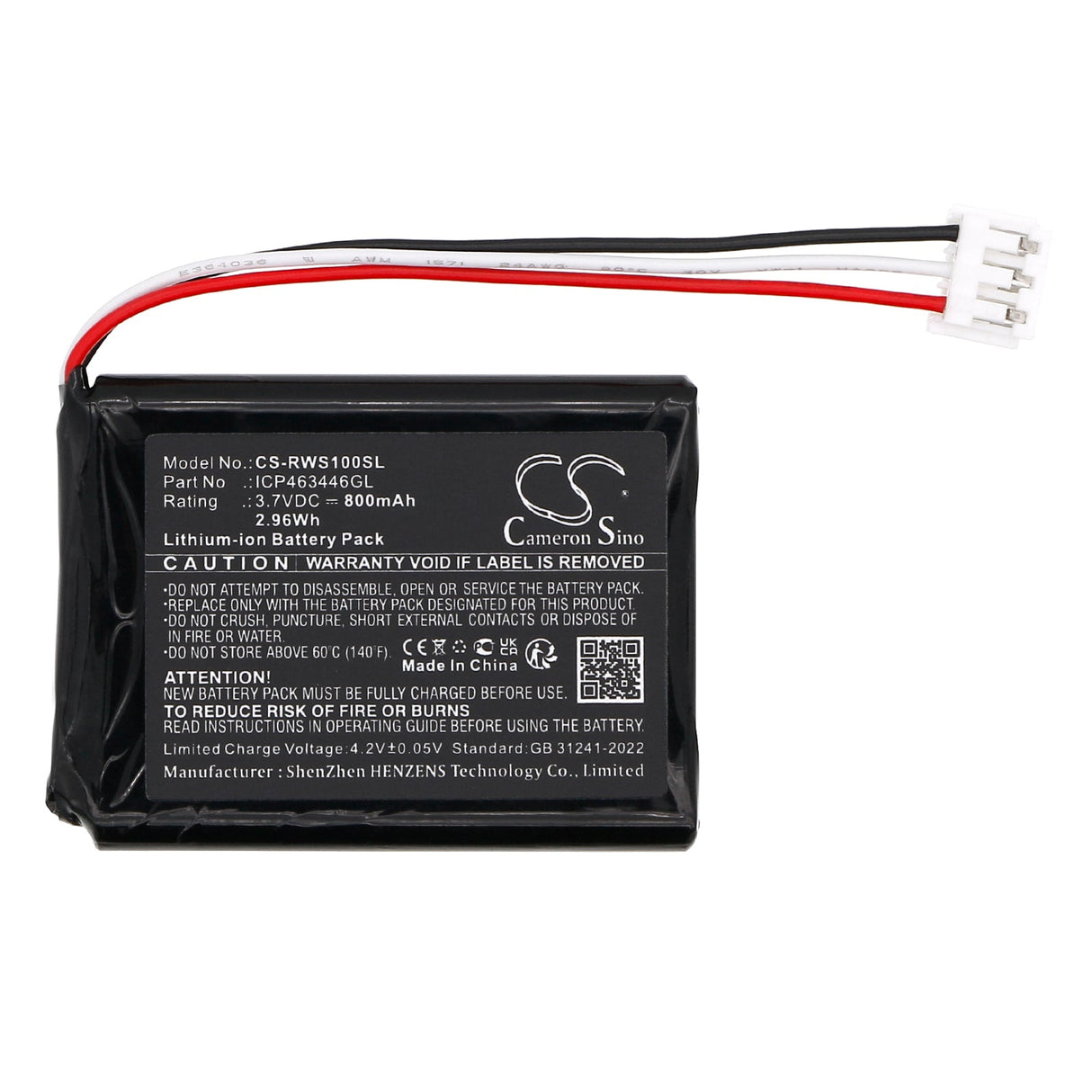 3.7V, Li-ion, 800mAh, Amplifier battery fits Red Witch, Seven Sisters, Violetta Delay, 2.96Wh Amplifier Cameron Sino Technology Limited