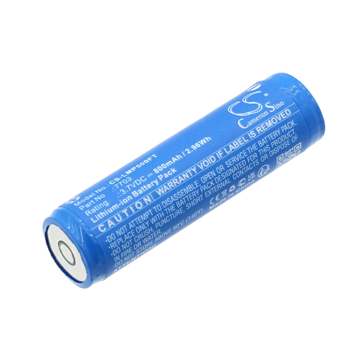 3.7V, Li-ion, 800mAh, Batterie de lampe de poche adaptée à Ledlenser, 7703, Torche P5r, Torche P5r.2, 2.96Wh Lampe de poche Cameron Sino Technology Limited