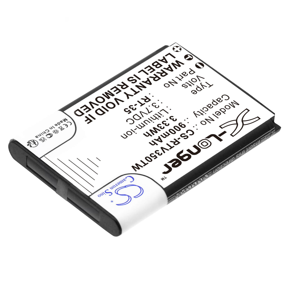 3.7V, Li-ion, 900mAh, Two-Way Radio battery fits Retevis, Rt-35, Rt35, 3.33Wh Two-Way Radio Cameron Sino Technology Limited