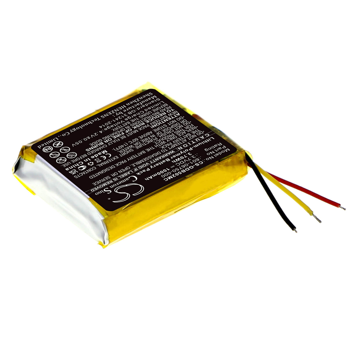 3.7V, Li-Polymer, 800mAh, Camera battery fits Gopro, 601-06750-000, Chdhs-101, Chdhs-501, 2.96Wh Camera Cameron Sino Technology Limited (Camera)
