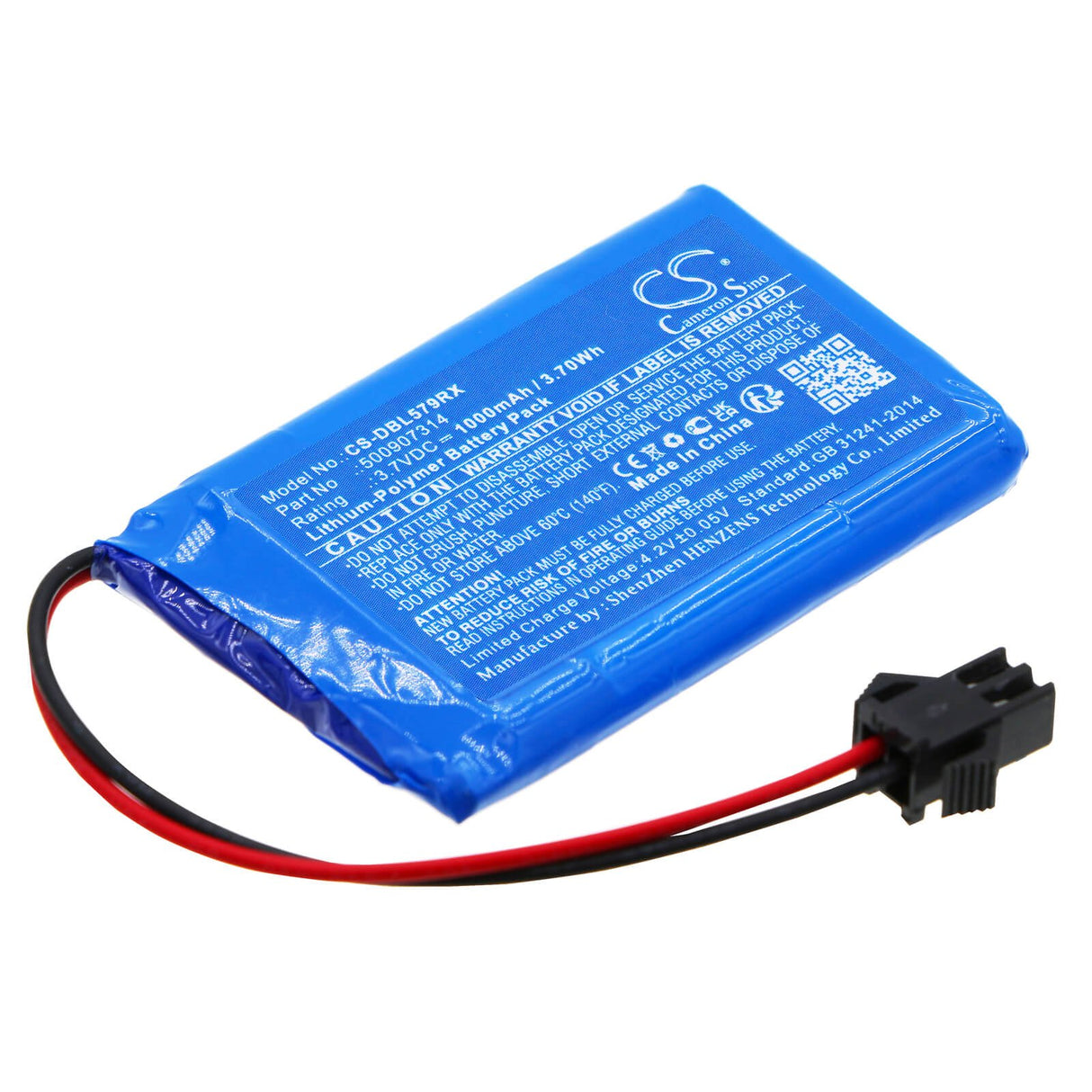 3,7V, Li-Polymer, 1000mAh, Batterie de voitures compatible avec Jamara, Double Eagle, Carson, 500907314, 3,7Wh Voitures Cameron Sino Technology Limited