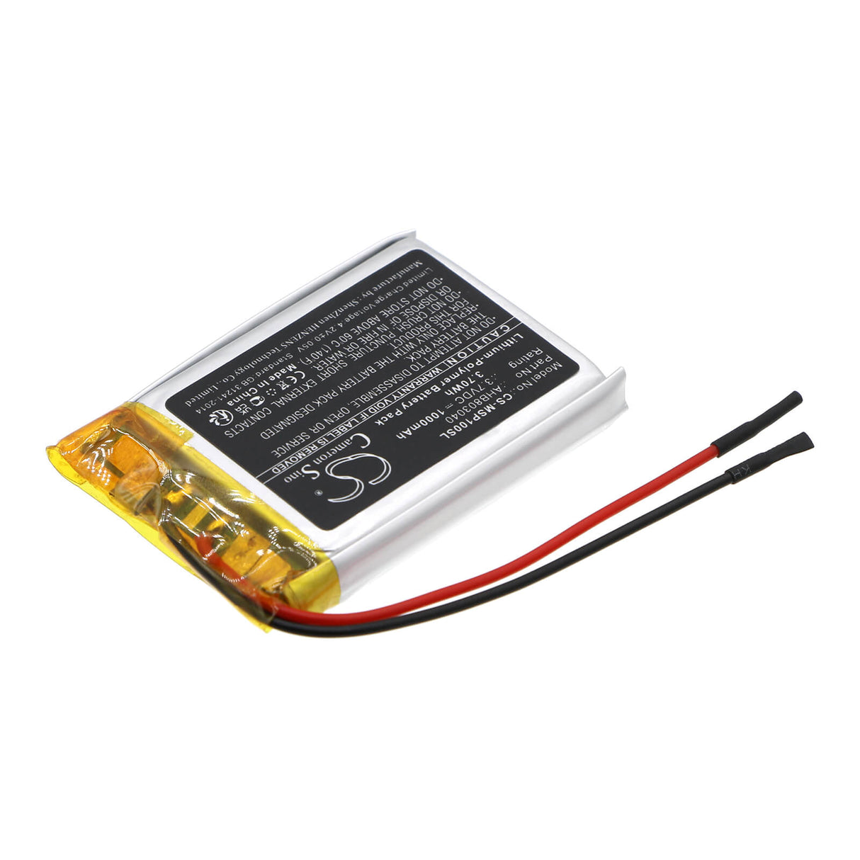 3,7V, Li-Polymer, 1000mAh, Batterie de haut-parleur compatible avec Monster, Mnpuck, Puck, 3,70Wh Haut-parleur Cameron Sino Technology Limited