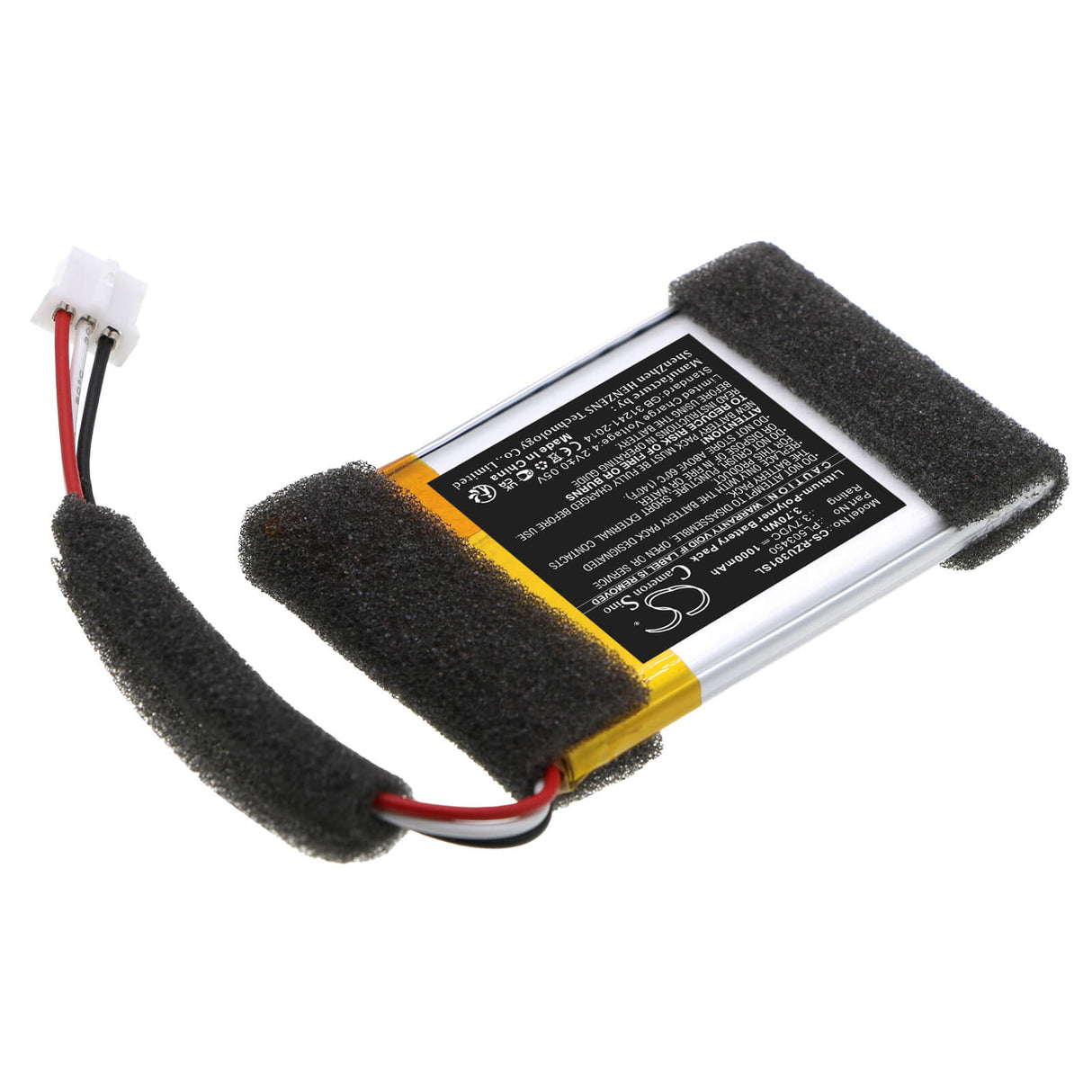 3.7V, Li-Polymer, 1000mAh, Headset battery fits Razer, Pl503450, Nari Ultimate, Rz04-02670100-r, 3.7Wh Wireless Headset Cameron Sino Technology Limited