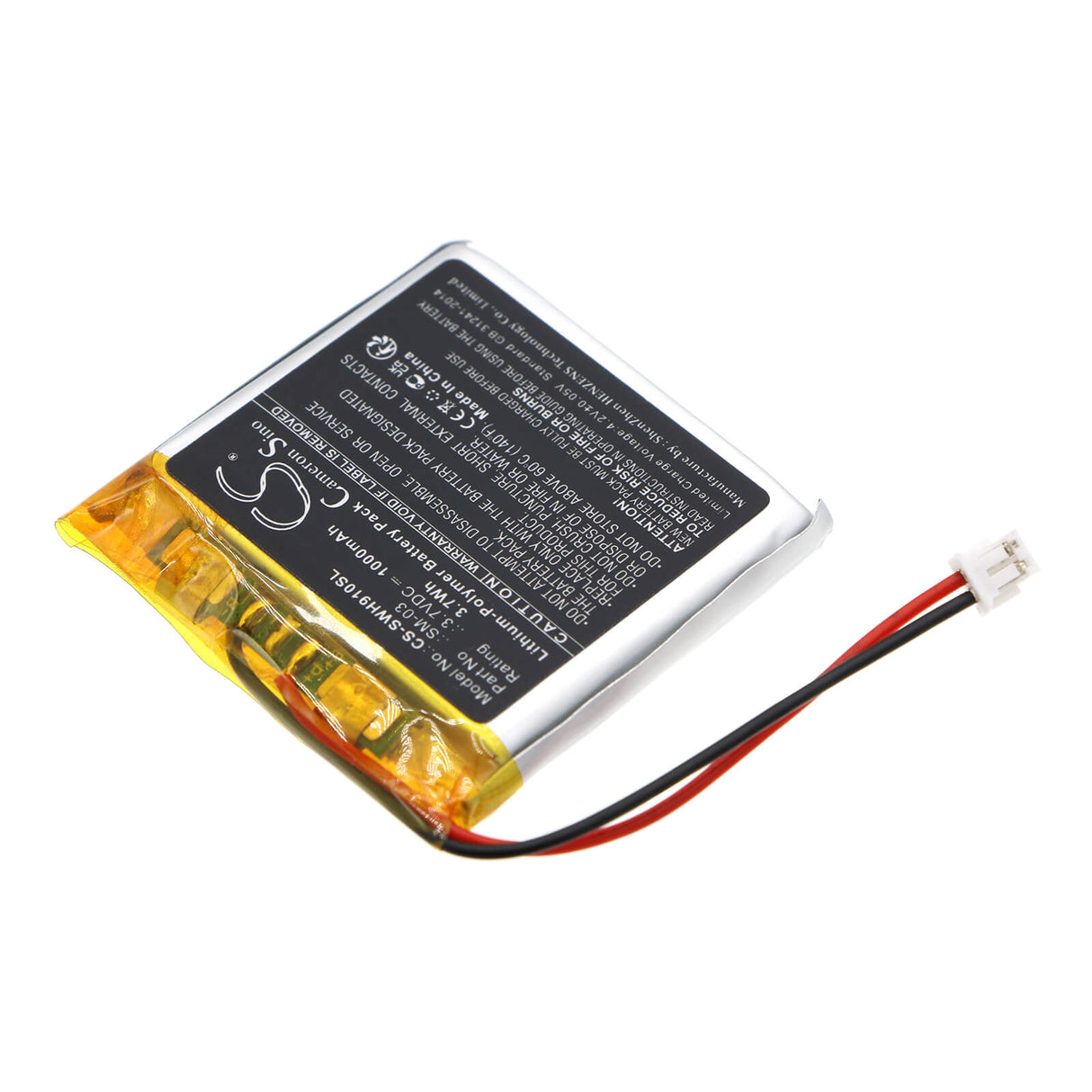 3.7V, Li-Polymer, 1000mAh, Headset battery fits Sony, Sm-03, Wh-h910n, Wh-h910, 3.7Wh Wireless Headset Cameron Sino Technology Limited