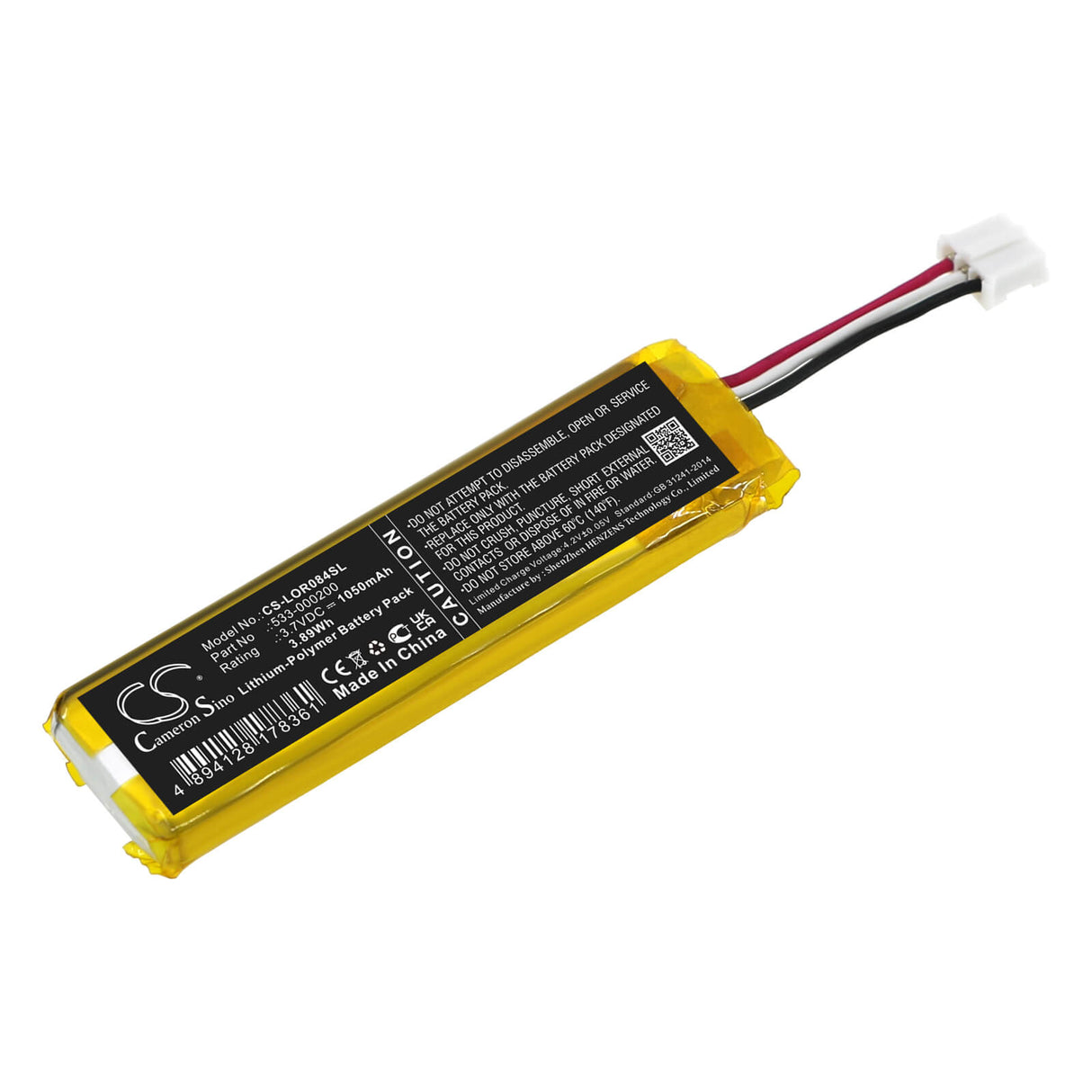 3.7V, Li-Polymer, 1050mAh, Keyboard,Mouse battery fits Logitech, 533-000200, 920-010514, Mx Keys Mini, 3.89Wh Keyboard,Mouse Cameron Sino Technology Limited